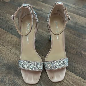Rhinestone high heels - worn one time